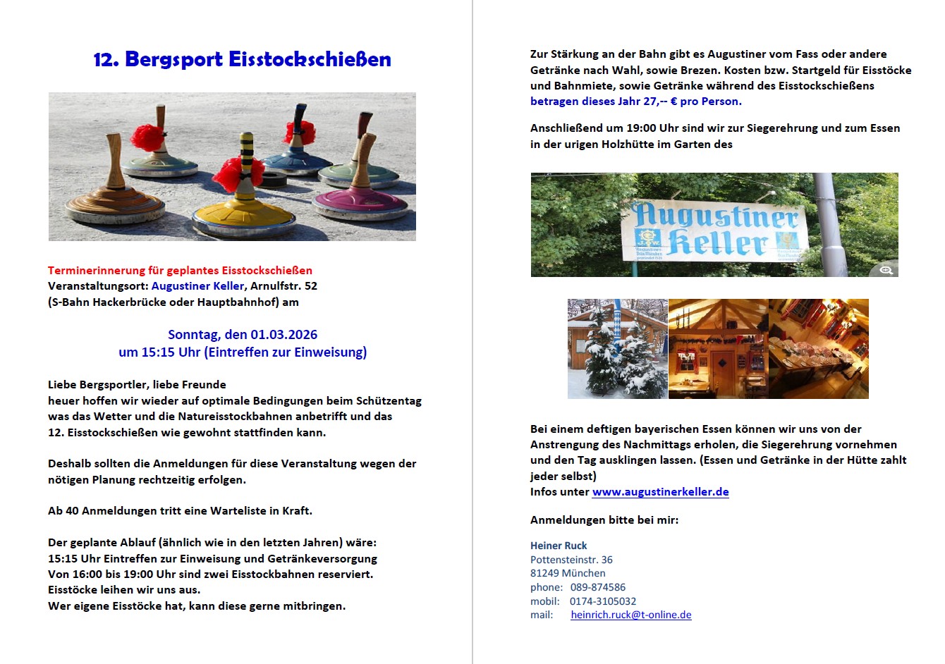 Einladung Eisstockschiessen 2026